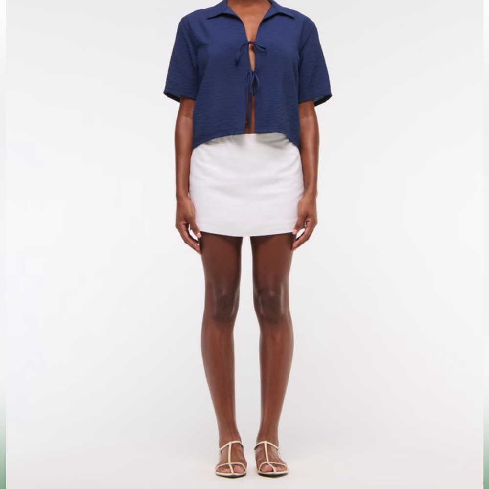 Abercrombie & Fitch White Mini Skirt